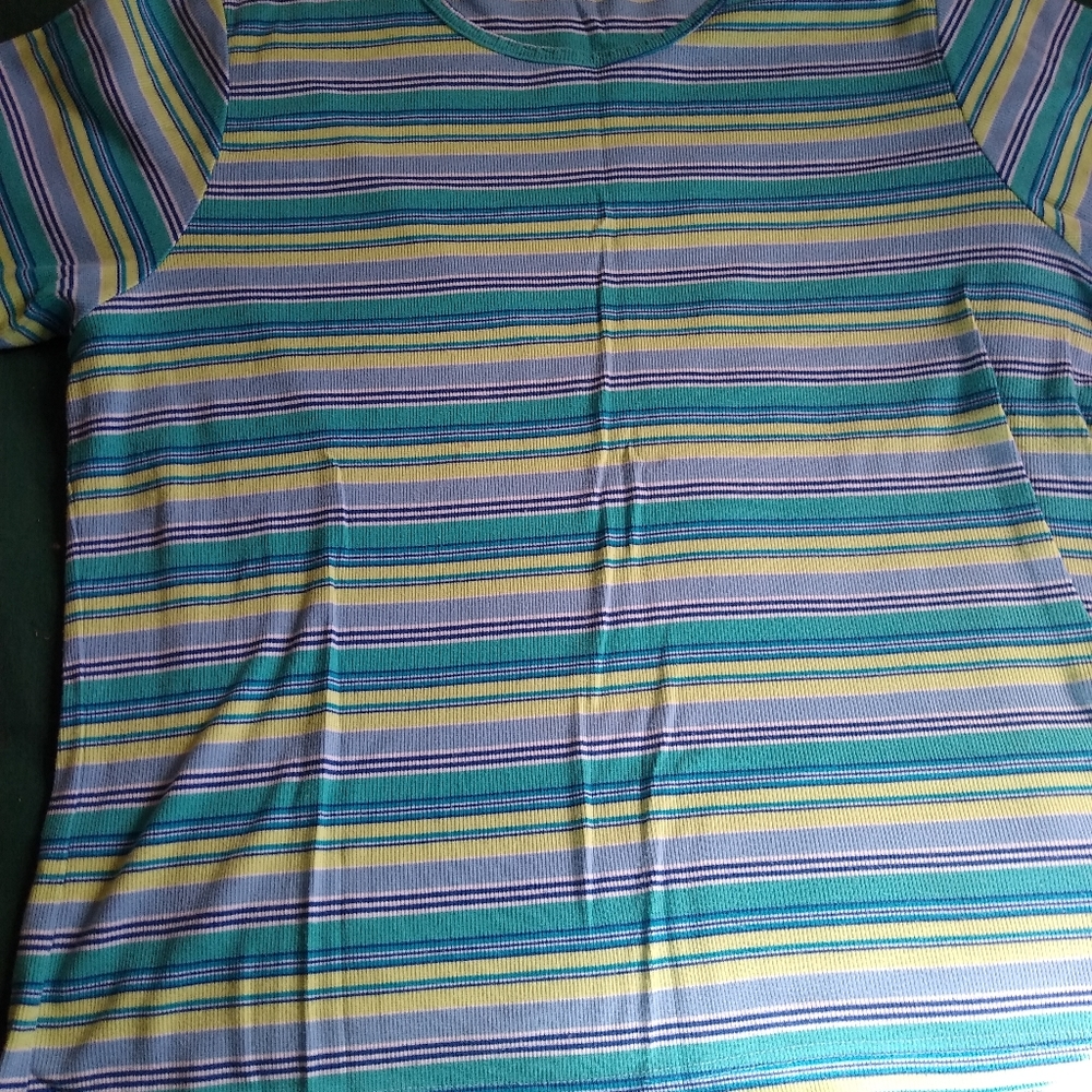 Blue, green and yellow Stripped pullover
